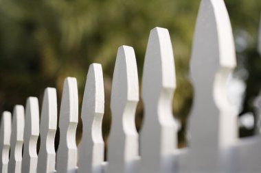 White picket fence. clipart