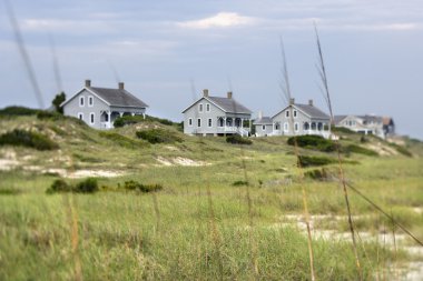 Houses at coast. clipart