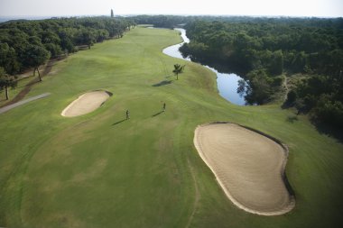 Golf course aerial. clipart