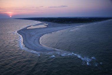 Aerial of beach. clipart