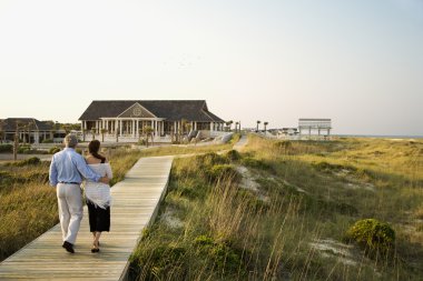 Couple on Boardwalk clipart