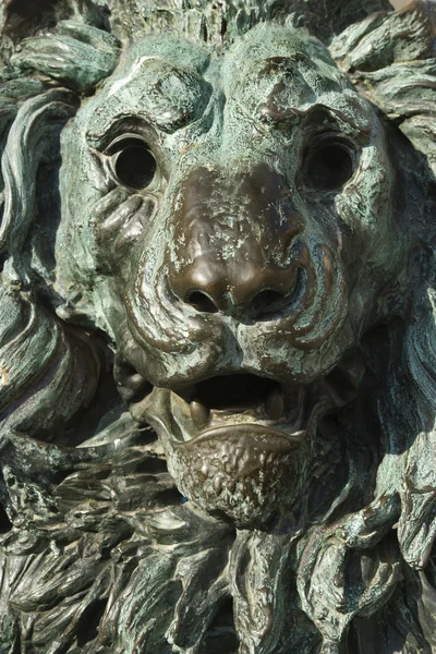 Bronze lion statue. — Stock Photo, Image