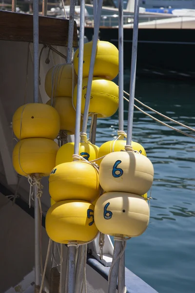 Fishing boat floats. — Stock Photo, Image