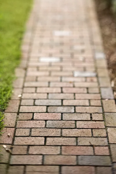 Red Brick Walkway — Stock Photo, Image