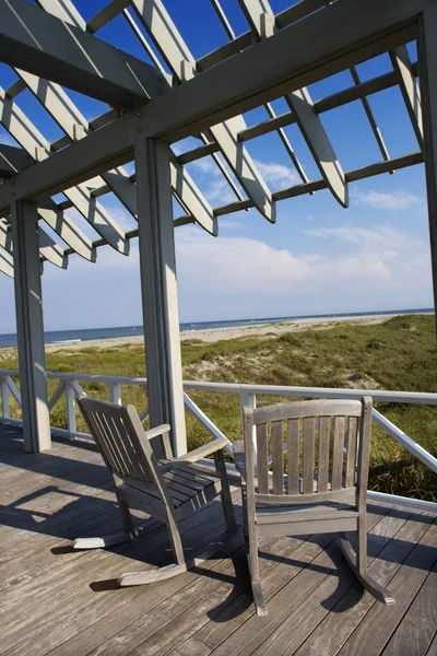 Beachfront deck. — Stock Photo, Image