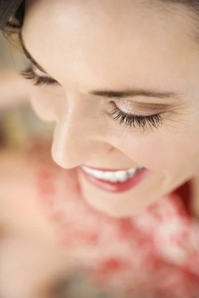 Close-up van vrouw glimlachen. — Stockfoto