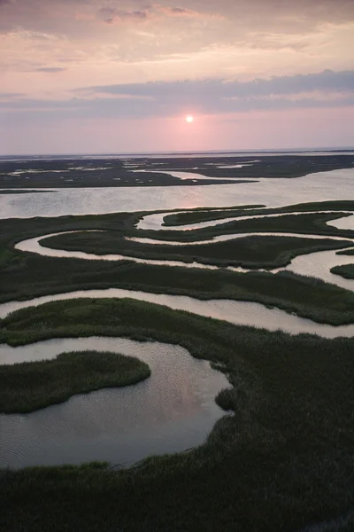 Aerial of wetlands. — Stock Photo, Image
