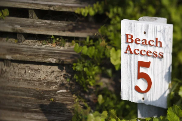 Beach access sign. Stock Photo