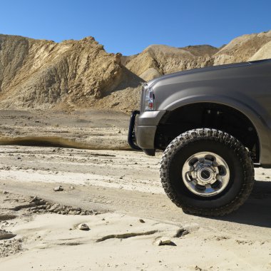 Truck in Death Valley. clipart