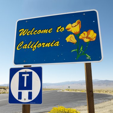 Welcome to California sign. clipart