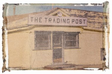 Old trading post. clipart