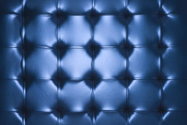 Blue leather cushion. — Stock Photo, Image