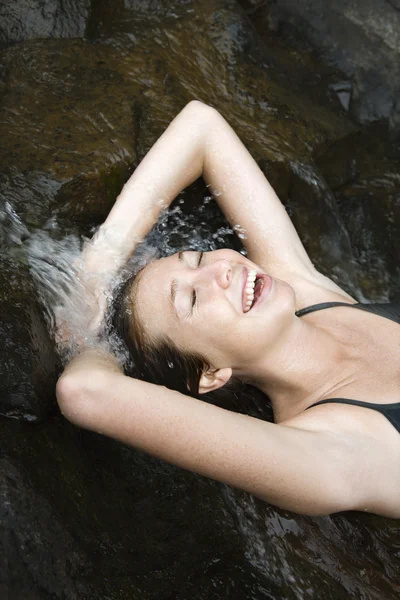Woman in water. — Stock Photo, Image