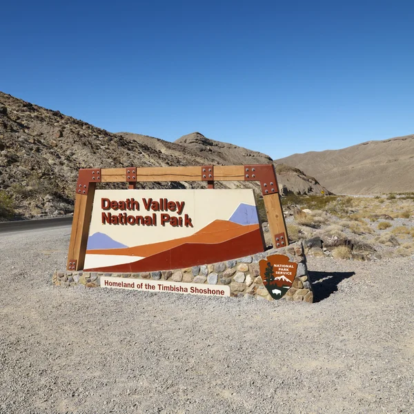 Death valley park znak. — Zdjęcie stockowe