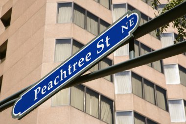 Peachtree street sign. clipart