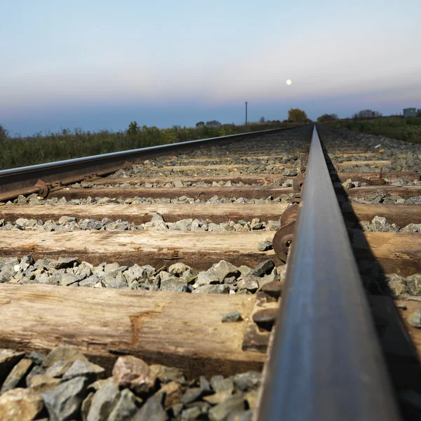 Järnvägsspåren. — Stockfoto