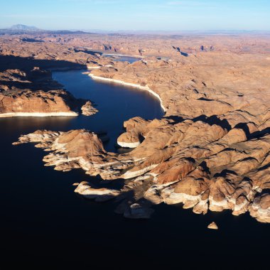 Aerial of Lake Powell. clipart