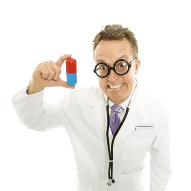 Wacky doctor. clipart