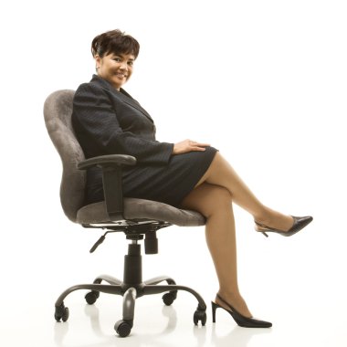 Portrait of smiling businesswoman. clipart