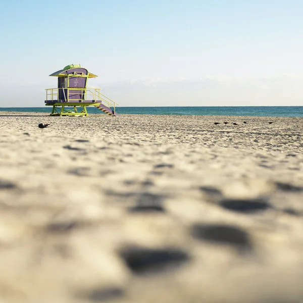 Lifeguard tower in Miami. — Stock Photo, Image