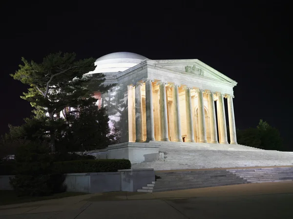 밤에 제퍼슨 기념관. — 스톡 사진