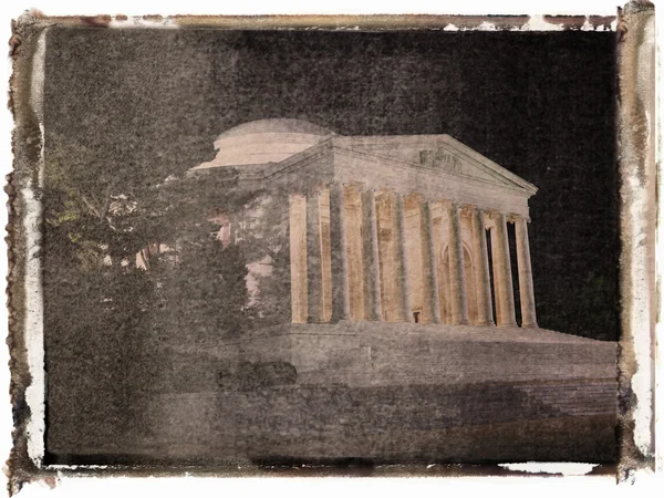 Thomas Jefferson-emlékmű éjjel. — Stock Fotó