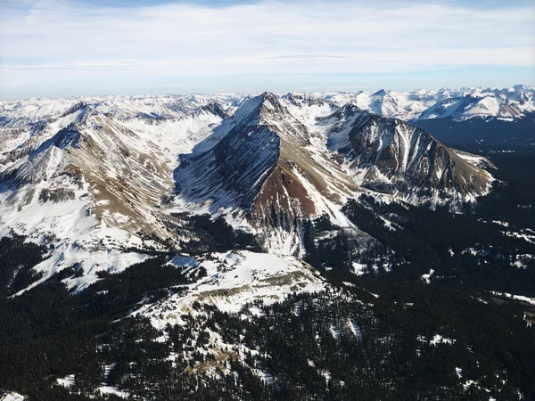 stock image Rocky Mountain aerial.