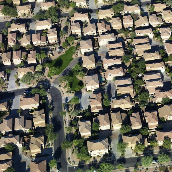 Luchtfoto van voorsteden. — Stockfoto