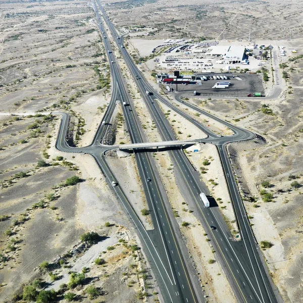 Arizona desert interstate. — Stock Photo, Image