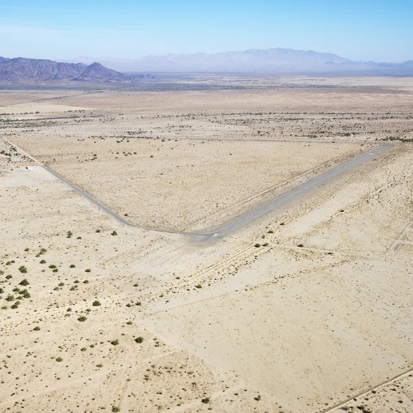 Landing strip in desert. — Stock Photo, Image
