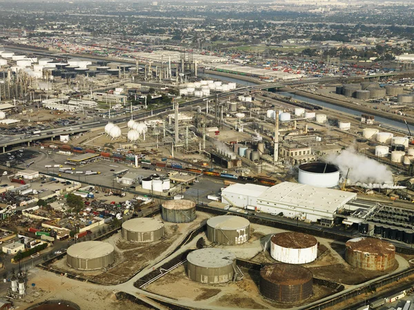 Aerial of oil refinery. — Stock Photo, Image