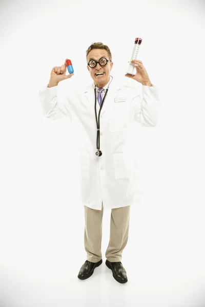Crazy doctor. — Stock Photo, Image