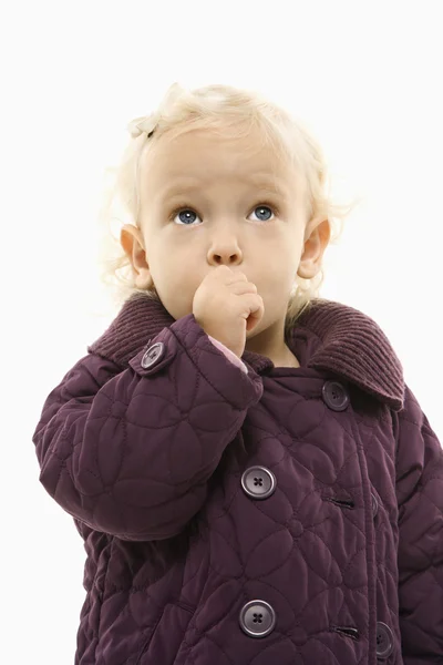 Toddler sucking thumb. — Stock Photo, Image