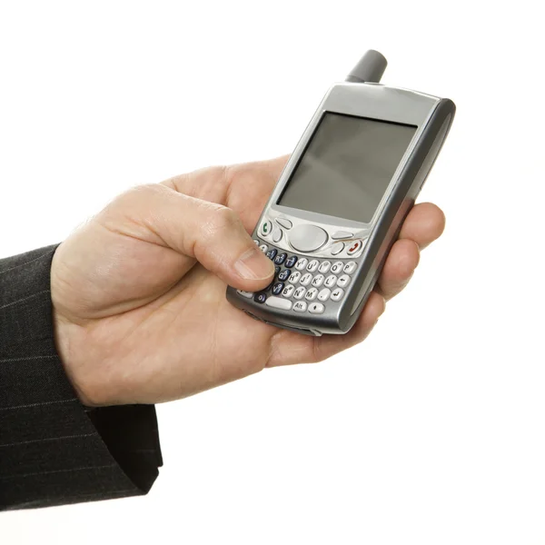 Uomo d'affari Utilizzando PDA . — Foto Stock