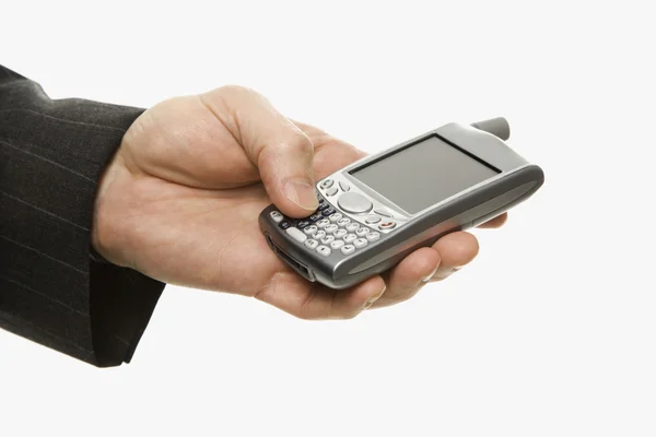 Uomo d'affari Utilizzando PDA . — Foto Stock