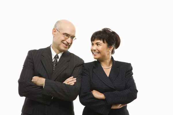 Podnikatel a žena. — Stock fotografie