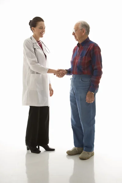 Arzt und Patient. Stockbild