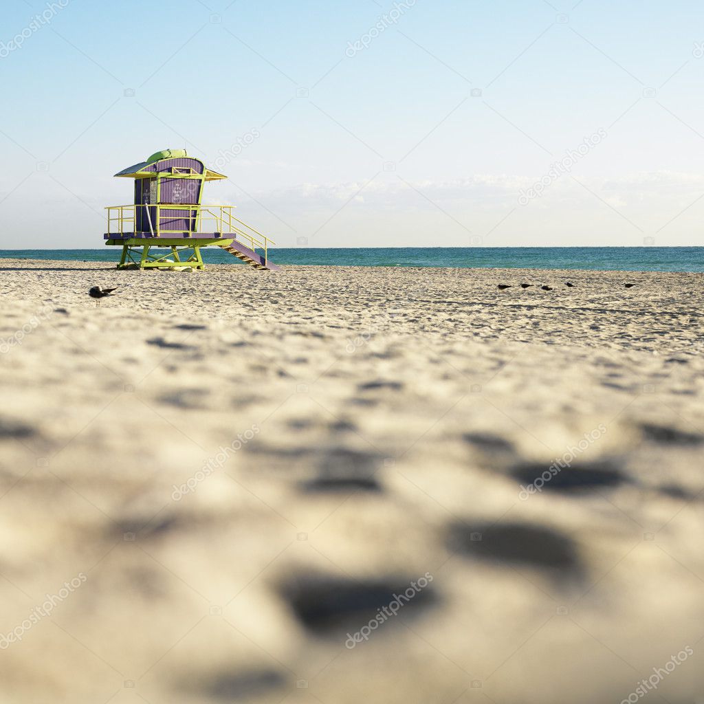 Lifeguard tower in Miami.