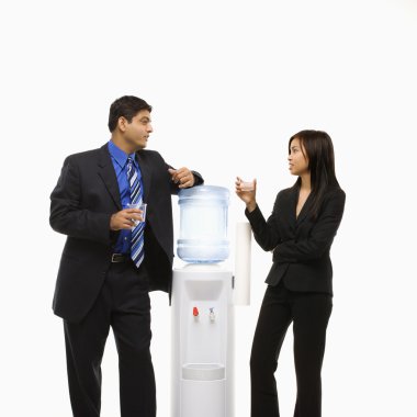 at water cooler. clipart
