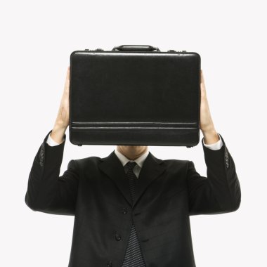 Man with briefcase. clipart