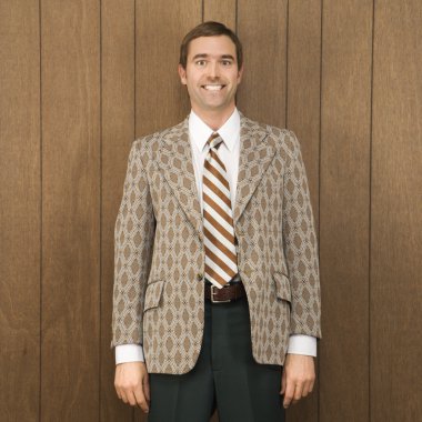 Retro businessman. clipart