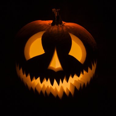 parlak jack-o'-lantern.