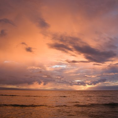 Maui sunset. clipart