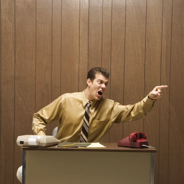 Businessman screaming. — Stock Photo, Image