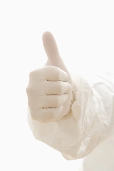 Hand giving thumbs up. — Stock Photo, Image
