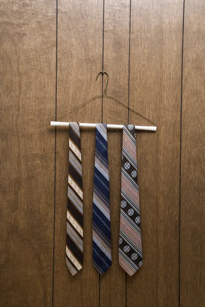 Retro ties on hanger. — Stock Photo, Image