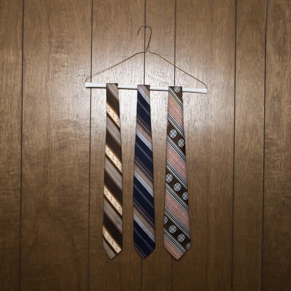 Drei alte Krawatten. — Stockfoto