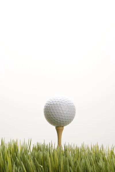 Golf ball on tee. — Stock Photo, Image