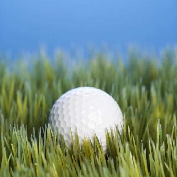 Golfball odpočinku v grass. — Stock fotografie
