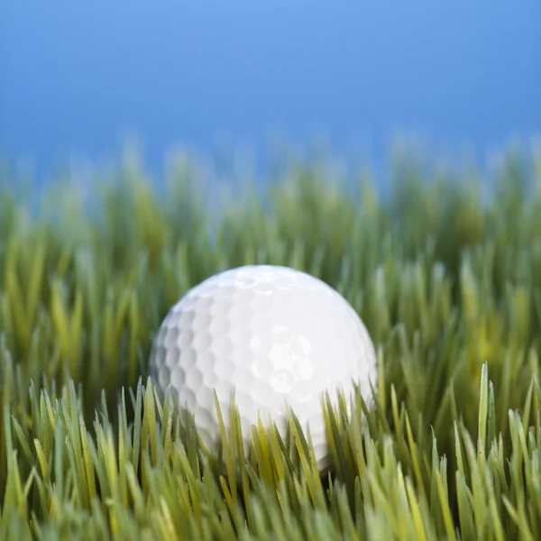 Golfball a riposo in erba . — Foto Stock